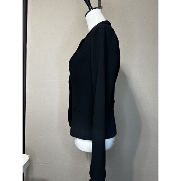 A Byer Women’s Sz M Single Button Solid Black Blazer Career Casual Preppy - Picture 3 of 16